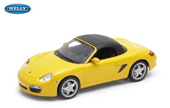 Welly 1/24 Porsche Boxster S Cabrio 2012 Yellow